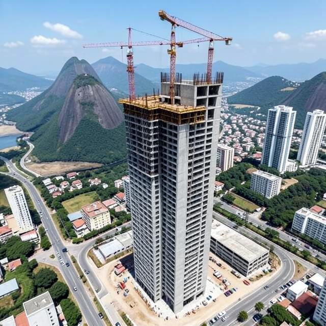 Torre residencial em construção no Rio de Janeiro